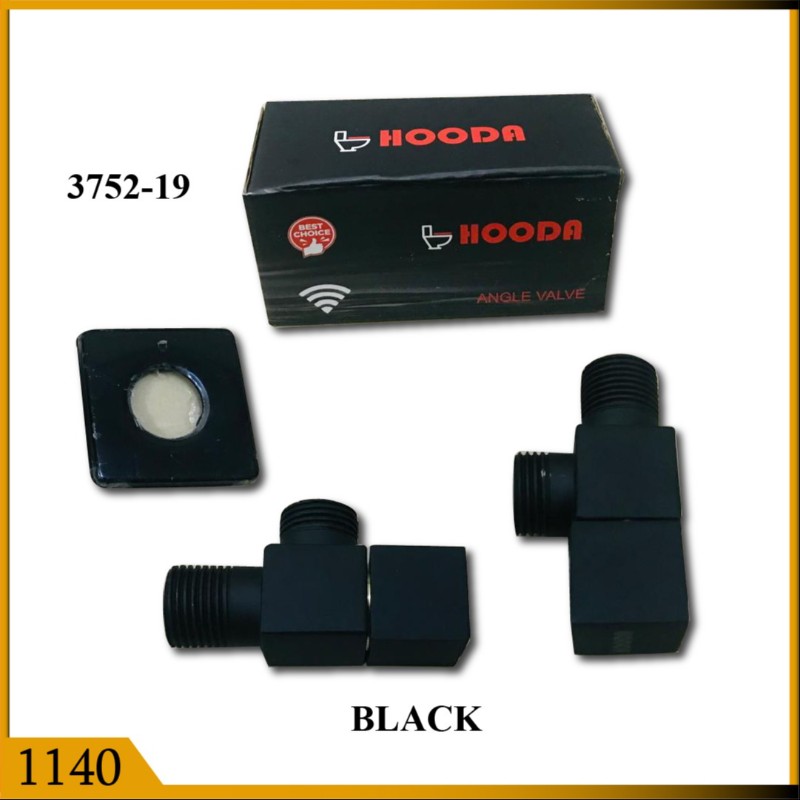 ANGLE VALVE SQ BLK HOODA (1140)
